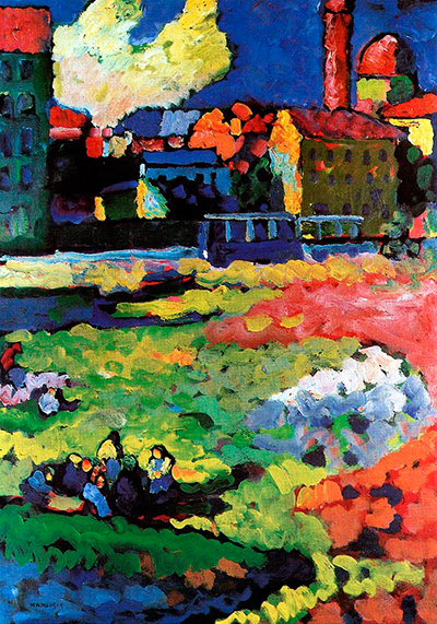 München-Schwabing mit der Kirche St. Ursula Wassily Kandinsky